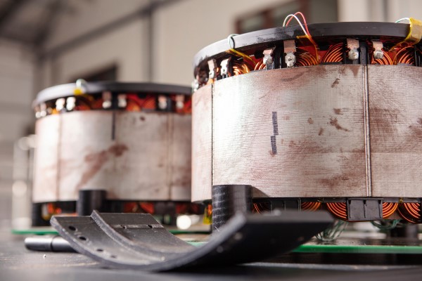 Close up of electric motors