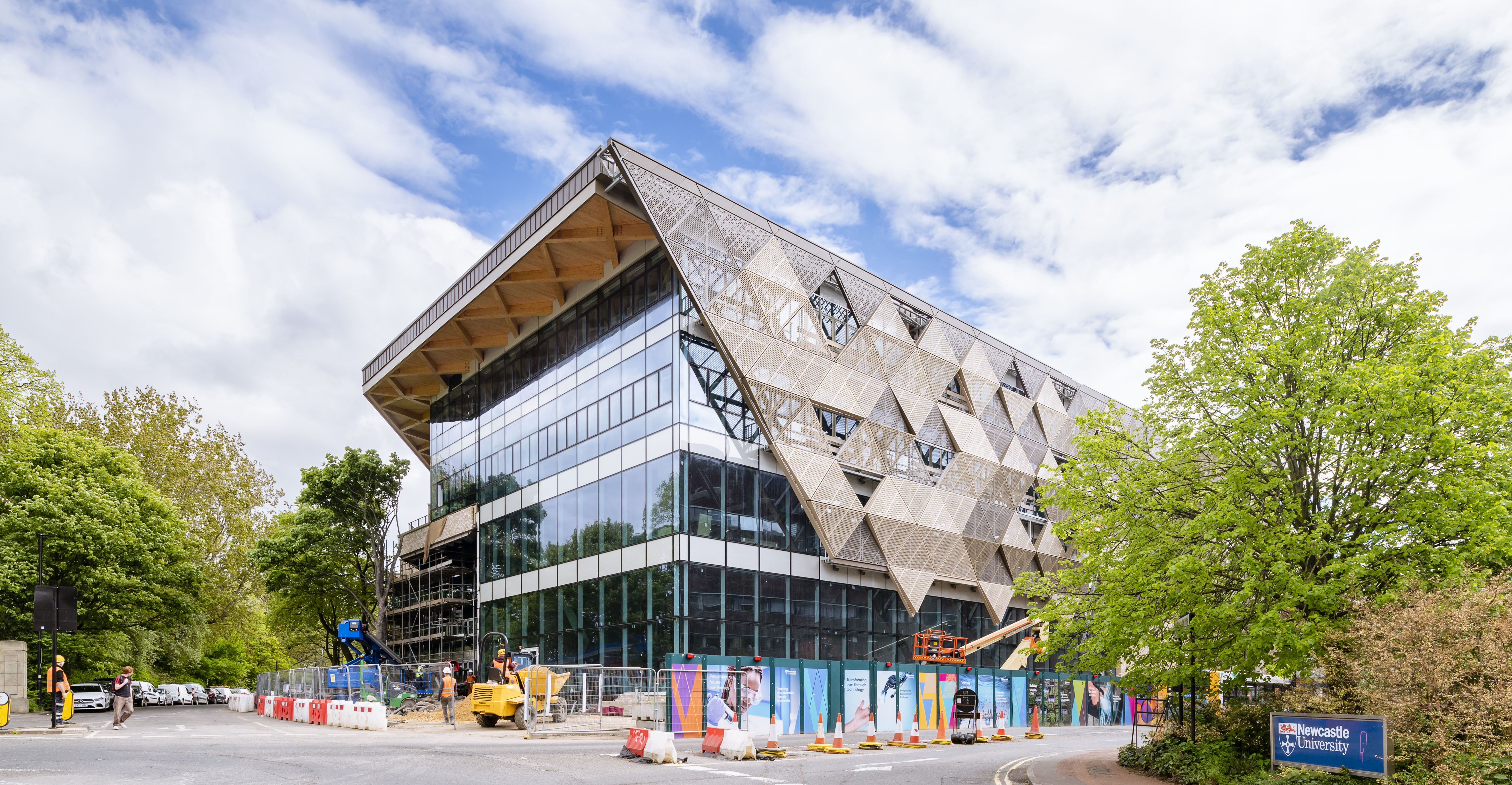 External shot of the new Stephenson redevelopment at Newcastle University