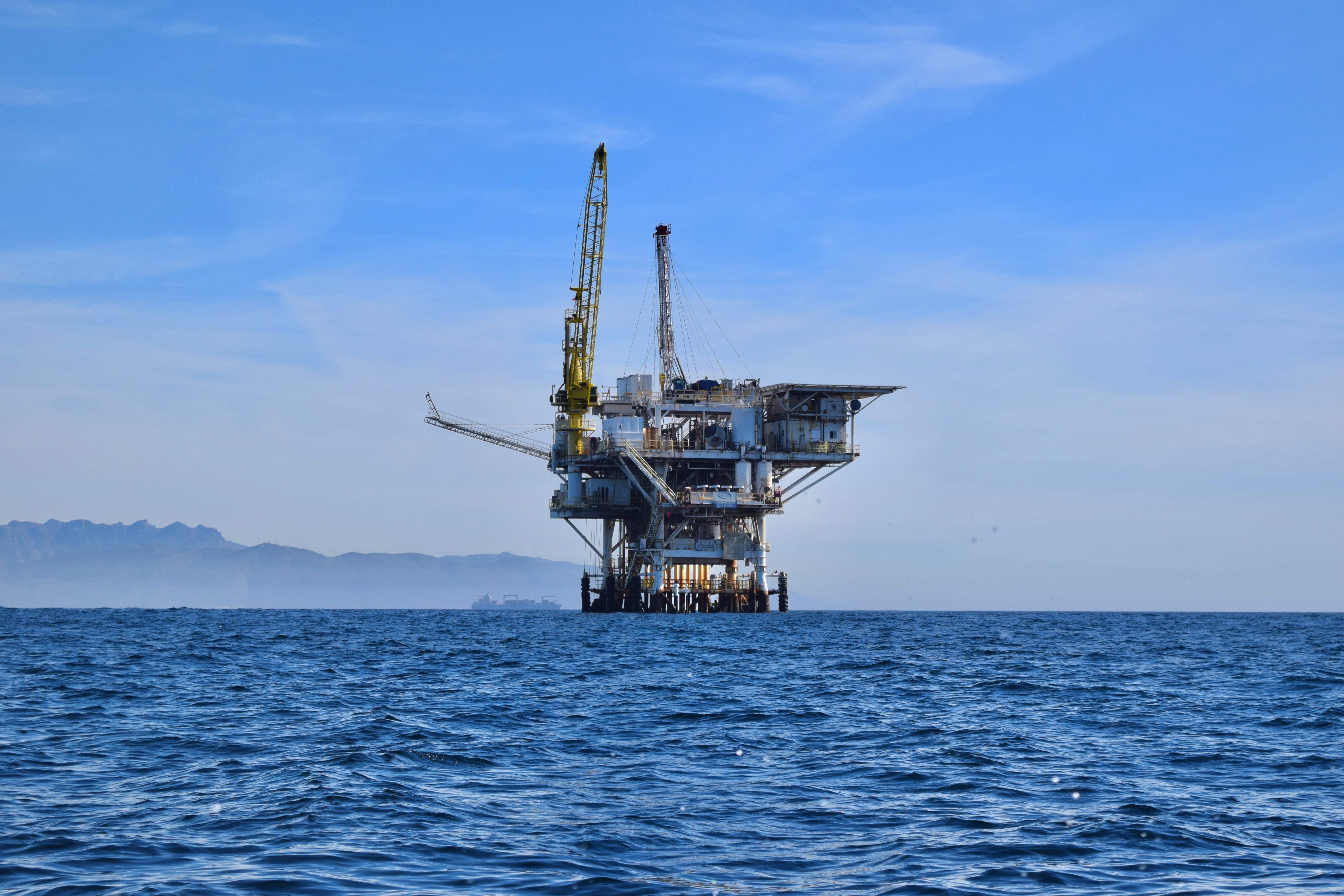 An offshore production platform. 
